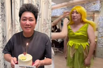 趙正平首次挑戰穿女裝 「短裙曬美腿」狂飆髒話：會想砸電視吧！