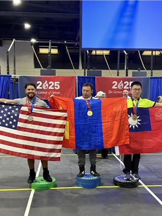 竹市消防員張智瑋奪警消運動會健力銅牌 臥推破大會紀錄