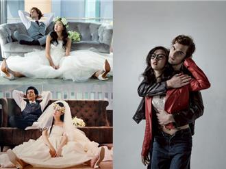 于小惠滿意洋女婿「多一個帥兒」！蔡牧霏復刻婚紗照被酸不吉利回應了