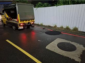 新北林口南勢三街有坑洞 民眾上網求援 公所速派員填平