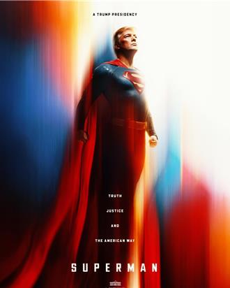 《超人》在美上映前　川普自比超人PO海報引嘲諷