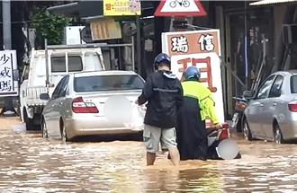 金門暴雨創歷史新高 道路排水不及「開車如行舟」