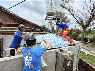 丹娜絲重創台南！義消、義警、民防總動員 深入災區助重建家園