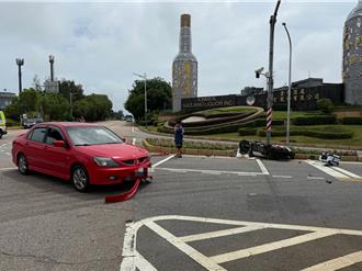 金门车祸！小客车左转疑未礼让　外送员遭撞飞重伤送医