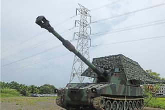 漢光第41號演習   584旅M109A2自走砲演練海灘守備任務