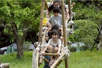 基隆公園變「野孩子基地」！獨木橋、跑酷 玩到爸媽求加場