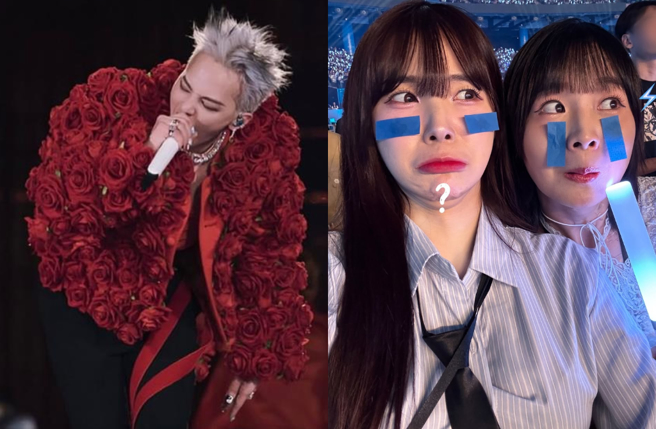 李多慧現身大巨蛋朝聖五月天，網問怎麼不是GD。（圖／IG@xxxibgdrgn、le_dahye）