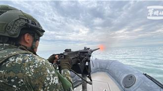 馬防部清晨實施「灘岸火殲實彈射擊」