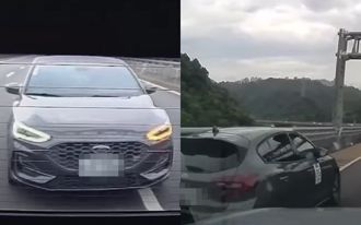 這種開車素質？國1「後車硬擠搶道」險撞 網一關鍵打臉