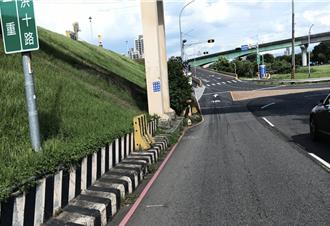 五股越堤道路緣石恐絆倒機車 新北水利局允諾月底前改善