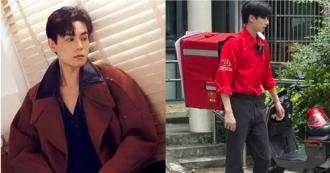 才喊沒戲拍！陸男星被撞見騎車跑外送　本人曝好消息