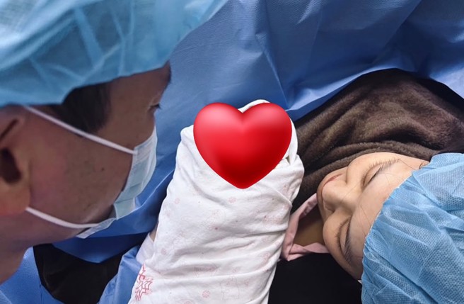 劉雨柔16日成功迎來女兒小花生，母女均安。（圖／IG@lyvonne0526）