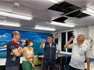 竹圍漁港魚貨中心天花板突崩塌   幸無人受傷店主喊抱歉