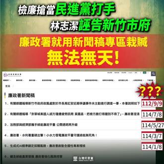 廉政署曝竹市府违行政中立  白轰绿营打手  事证罢团将移送地检署