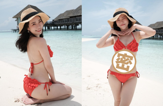 网红江老师辣穿比基尼 秀有妊娠纹平坦小腹「每个疤痕都有故事」