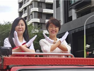 南投縣長許淑華挺萬美玲 車隊掃街呼籲不同意罷免