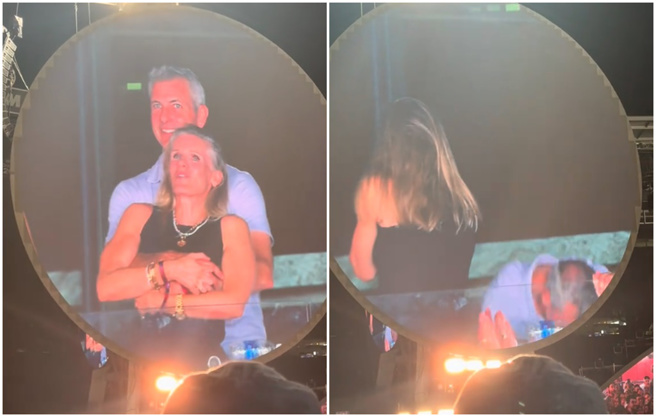 Coldplay演唱會直擊一對男女疑似發展婚外情。(圖/tiktok)