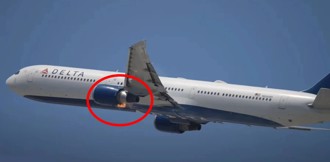 達美航空又出事了 剛起飛引擎就起火！緊急返航降落