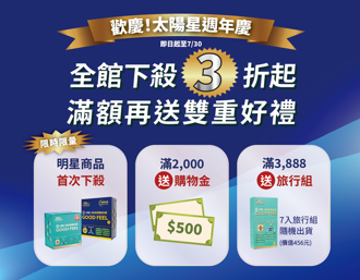 旺旺太陽星週年慶 折扣史上最低 滿額送最大方