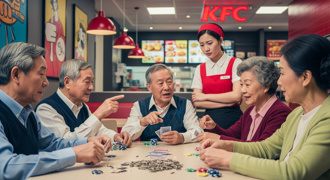 老人霸位蹭冷氣打牌　麥當勞、肯德基都慘遭攻陷