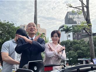 把握時間催不同意票 韓國瑜陪同高虹安車隊掃街