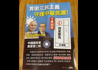 曝选区出现「两蒋」罢团文宣 美女议员轰：骯脏战无下限