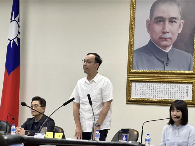 國民黨主席朱立倫。（周毓翔攝）