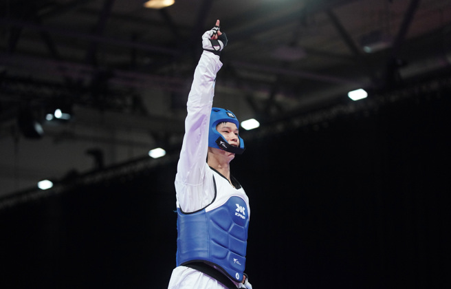 中華跆拳道男團闖進德國萊茵魯爾世大運金牌戰。（圖／大專體總提供）