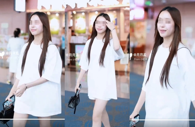 小四月遇到鏡頭毫不畏懼。（圖／翻攝自微博）