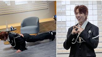 張東雨來台受訪「裡面沒穿」主動秀肌肉  突做伏地挺身嚇壞記者