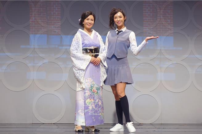 康茵茵（右）暖心力挺好友夏语心。左为吴怡霈。（全民大剧团提供）