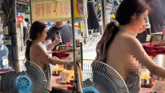 內湖排骨酥店老闆娘超辣！一抬手就放福利 隔壁攤狂看：膚淺了