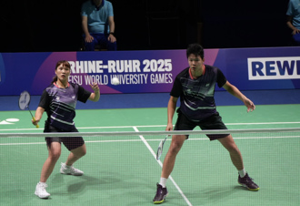 德國世大運》吳軒毅／楊筑云羽球混雙摘金 中華隊史首度包辦金銀銅