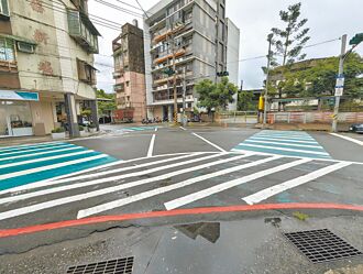 基隆 暖西國小畫設標線 通學步道成形