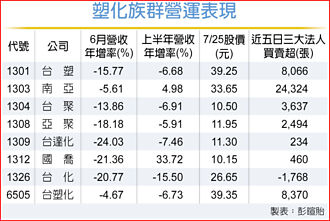 台股輪動 塑化族群增溫