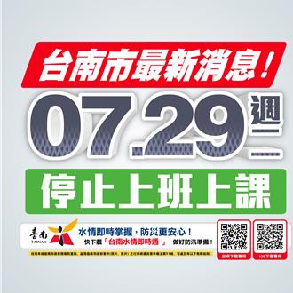 防豪雨釀2次致災風險！台南29日停班課