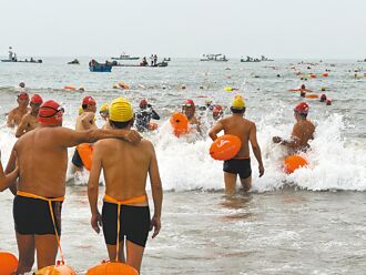 金門海上長泳 陸籍選手熱情參與