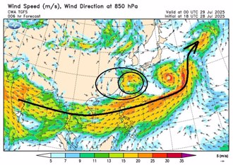 鄭明典PO「大氣長河」 驚人氣流離台灣超近