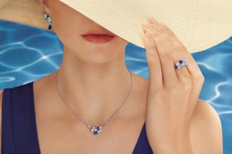 海瑞温斯顿夏季珠宝 冰晶蓝宝钻石好沁凉