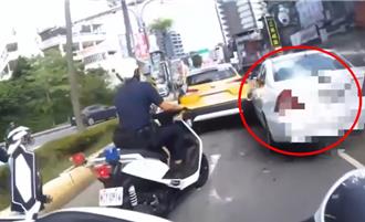 三重通緝犯拒檢逃逸連撞5車釀1傷 7旬騎士送醫治療中