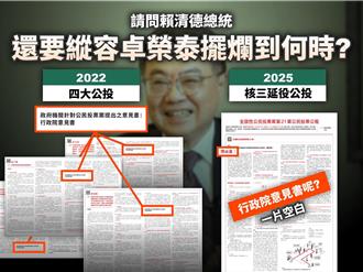 「核三延役」投票公報無政院意見書  白委：能力不足還是懶得寫？