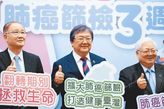 公費肺癌篩檢 3年揪2506人確診