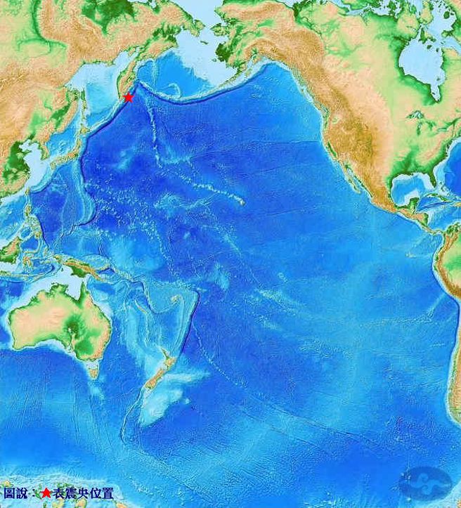 俄罗斯堪察加半岛东部外海发生规模8.7地震，研判会引发海啸影响台湾。（气象署）