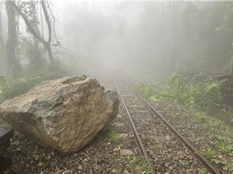 阿里山林鐵本線13處土石崩落 復駛時間未定