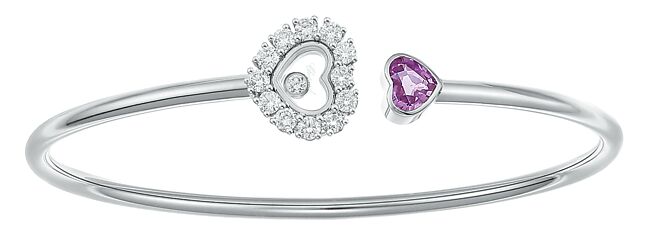 CHOPARD Happy Diamonds系列手鐲，46万5000元。 （CHOPARD提供）
