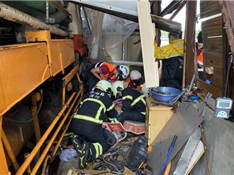 混凝土泵浦車煞車失靈滑行！父子肉身擋不住遭輾 1死1重傷