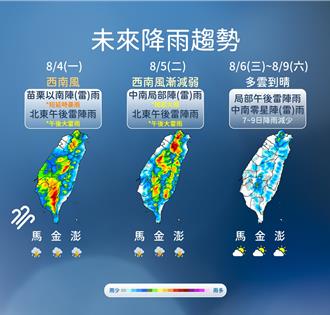 西南气流狂炸！气象署：中南部防豪雨