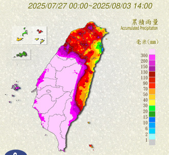 西南氣流灌雨！3測站雨量「破近百年紀錄」可能還有颱風
