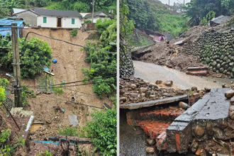 彰化豪雨！员林爆发土石流 公所劝离民宅住户