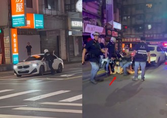 前藝人侯沁潔開BMW違規拒停　遭新莊警攔截圍捕壓制上銬